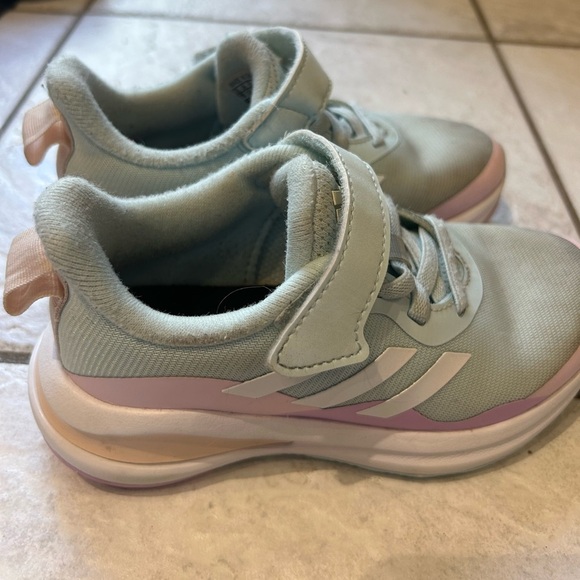 Pink and Turquoise Adidas Yourh Girl Shoes, Sz 11 - Picture 4 of 5